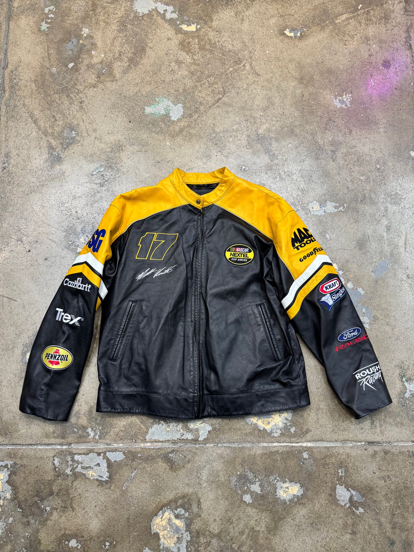 Wilsons Leather Dewalt Jacket Black/Yellow L