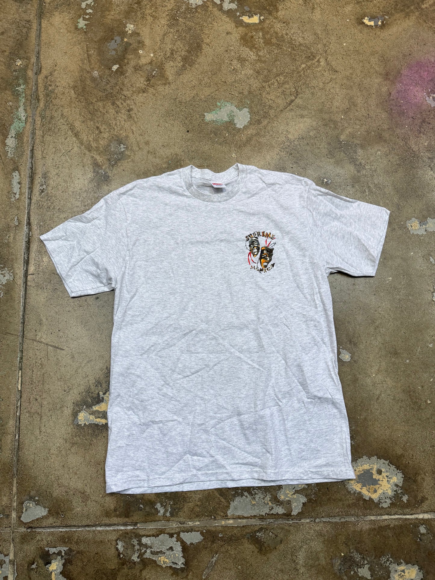 Supreme Laugh Now Cry later T Shirt Heather Gray L