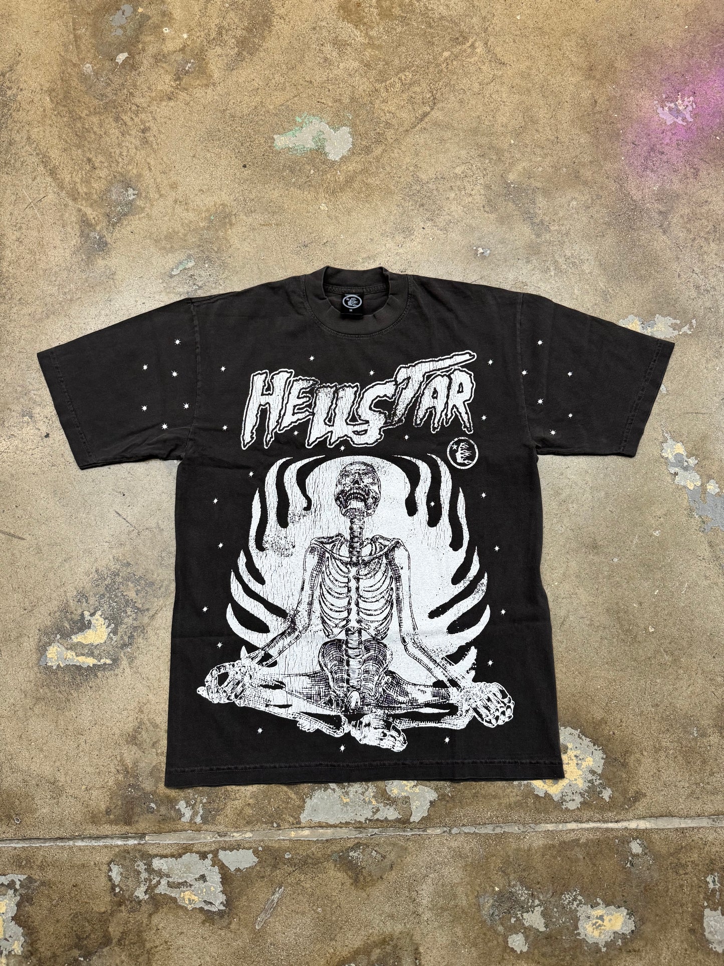 HellStar Reach Your Inner Peace T Shirt washed black M