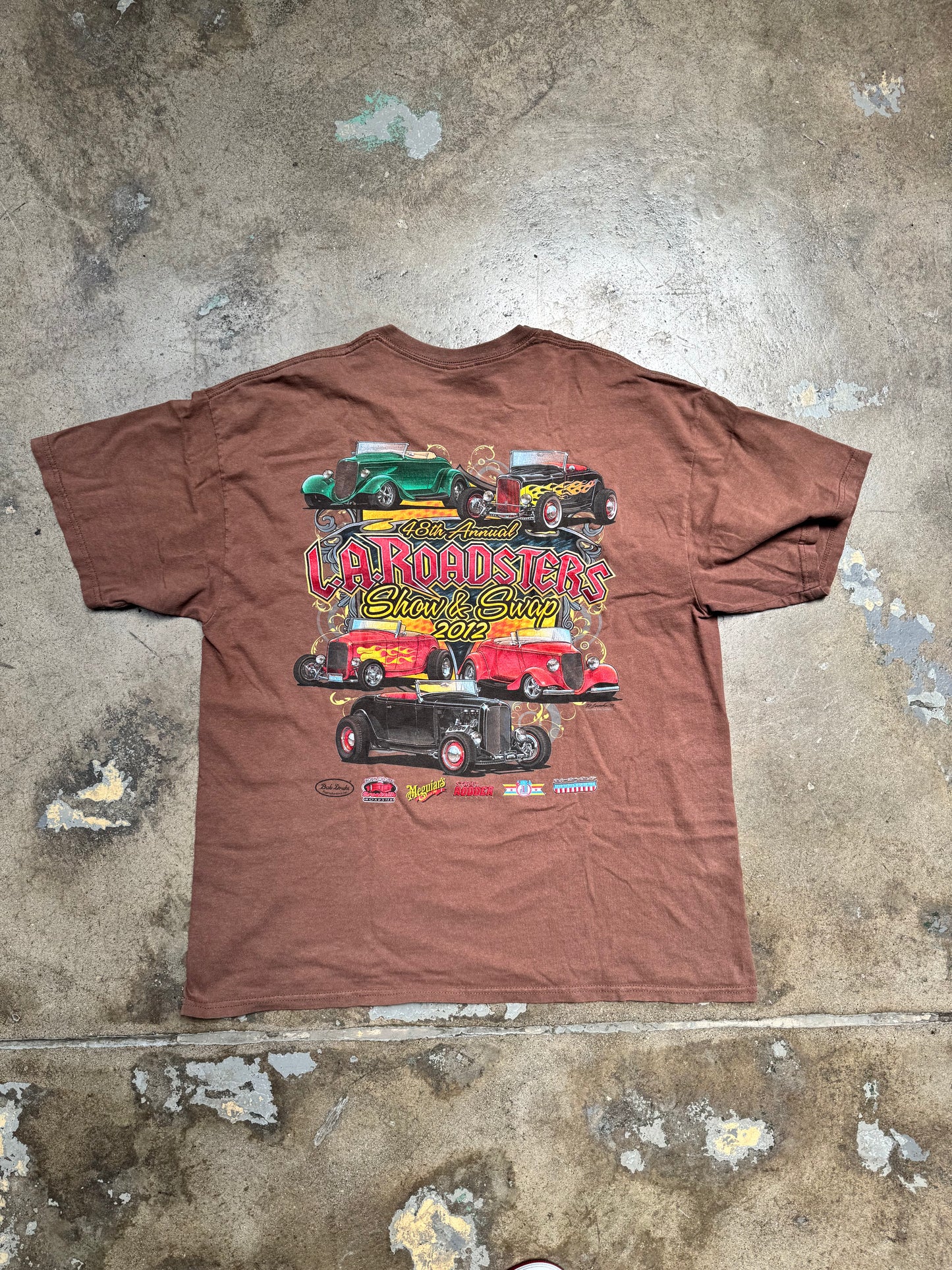 LA Roadster Shower 2012 T Shirt Brown XL