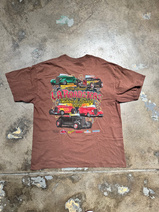LA Roadster Shower 2012 T Shirt Brown XL