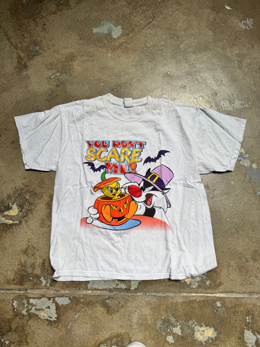 Looney Tunes "You don't scare me" White T Shirt XL