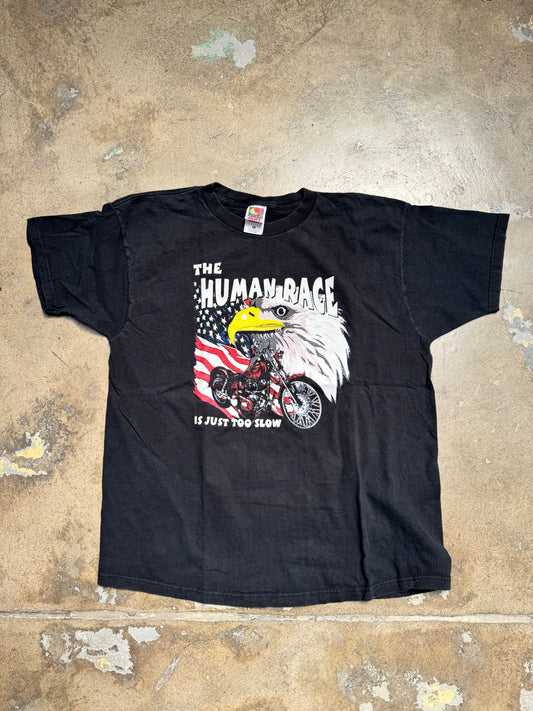 Hobans Cycle Shop "The Human Race" Black T Shirt XL