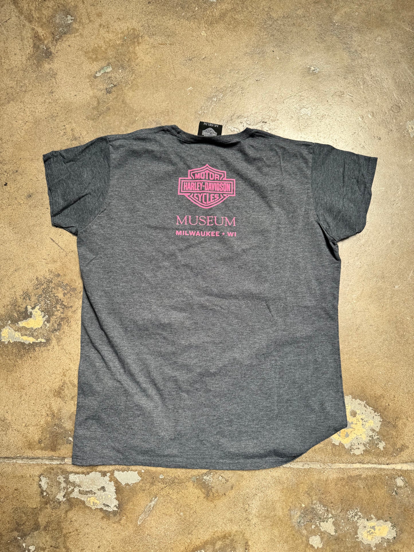 Harley Davidson Museum Milwaukee,WI Charcoal Womens T Shirt XXL