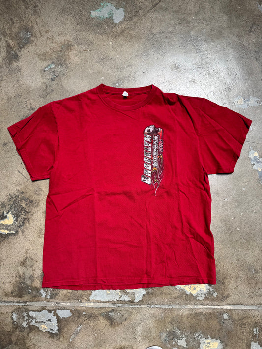 Brooklyn,MI Skulls T Shirt Red XL