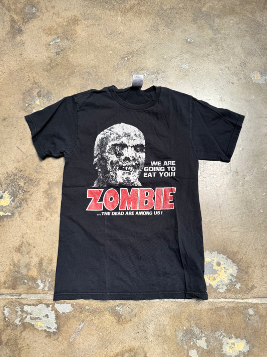 Zombie 'We are going to eat you" T Shirt Black S