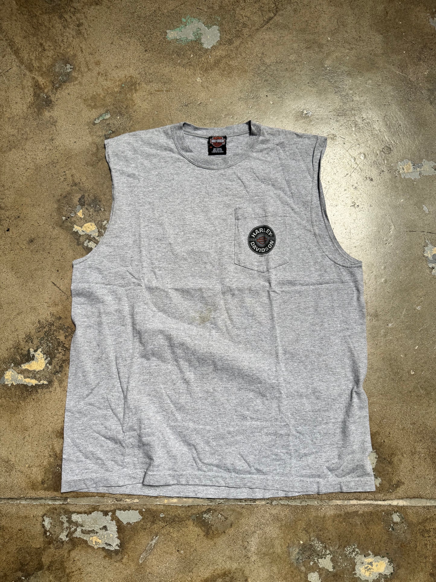 Harley Davidson "Chicks" Albuquerque,NM No Sleeve T Shirt Gray XXL