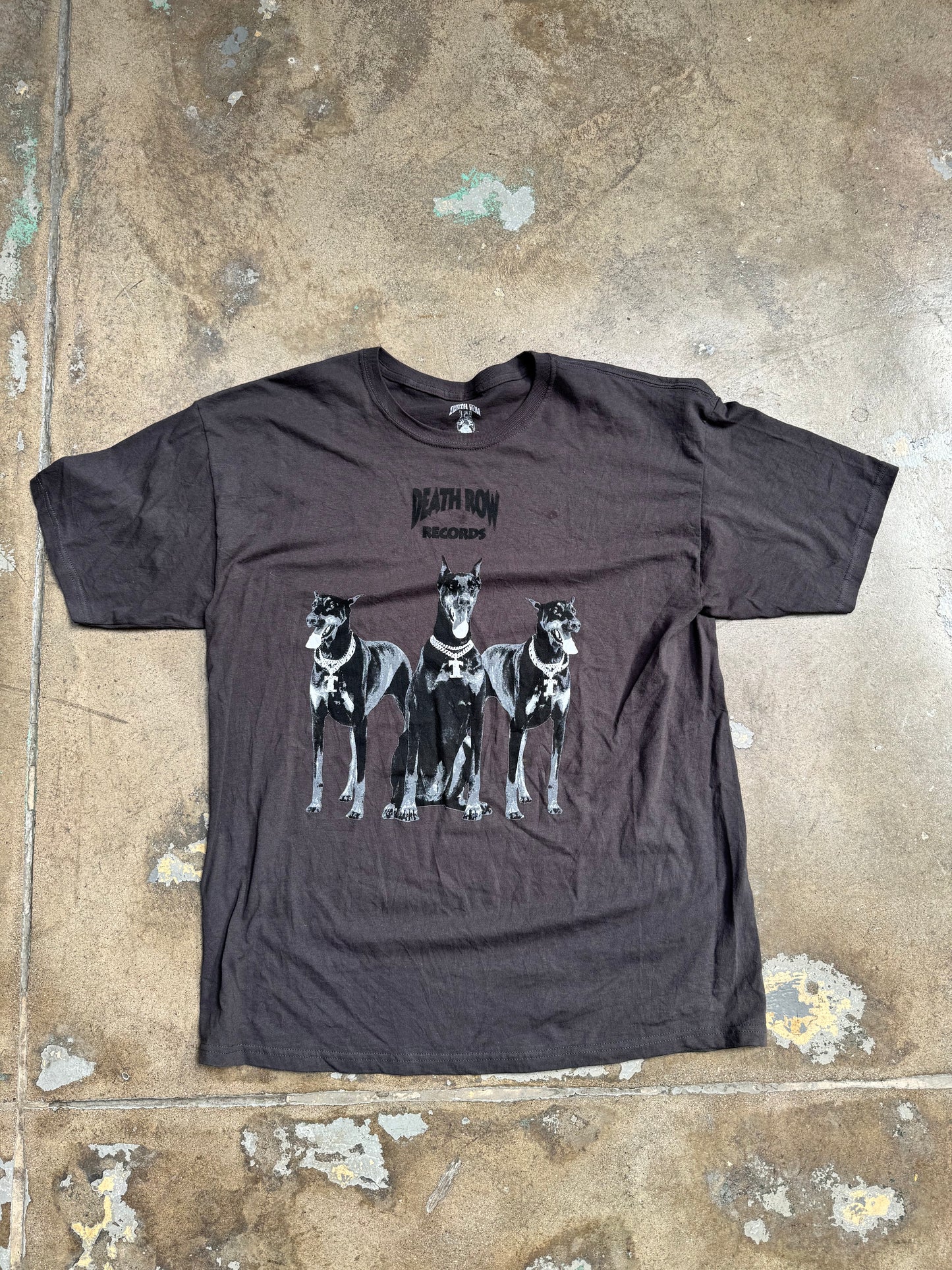 Death Row Records Three Dogs Dark Gray XL