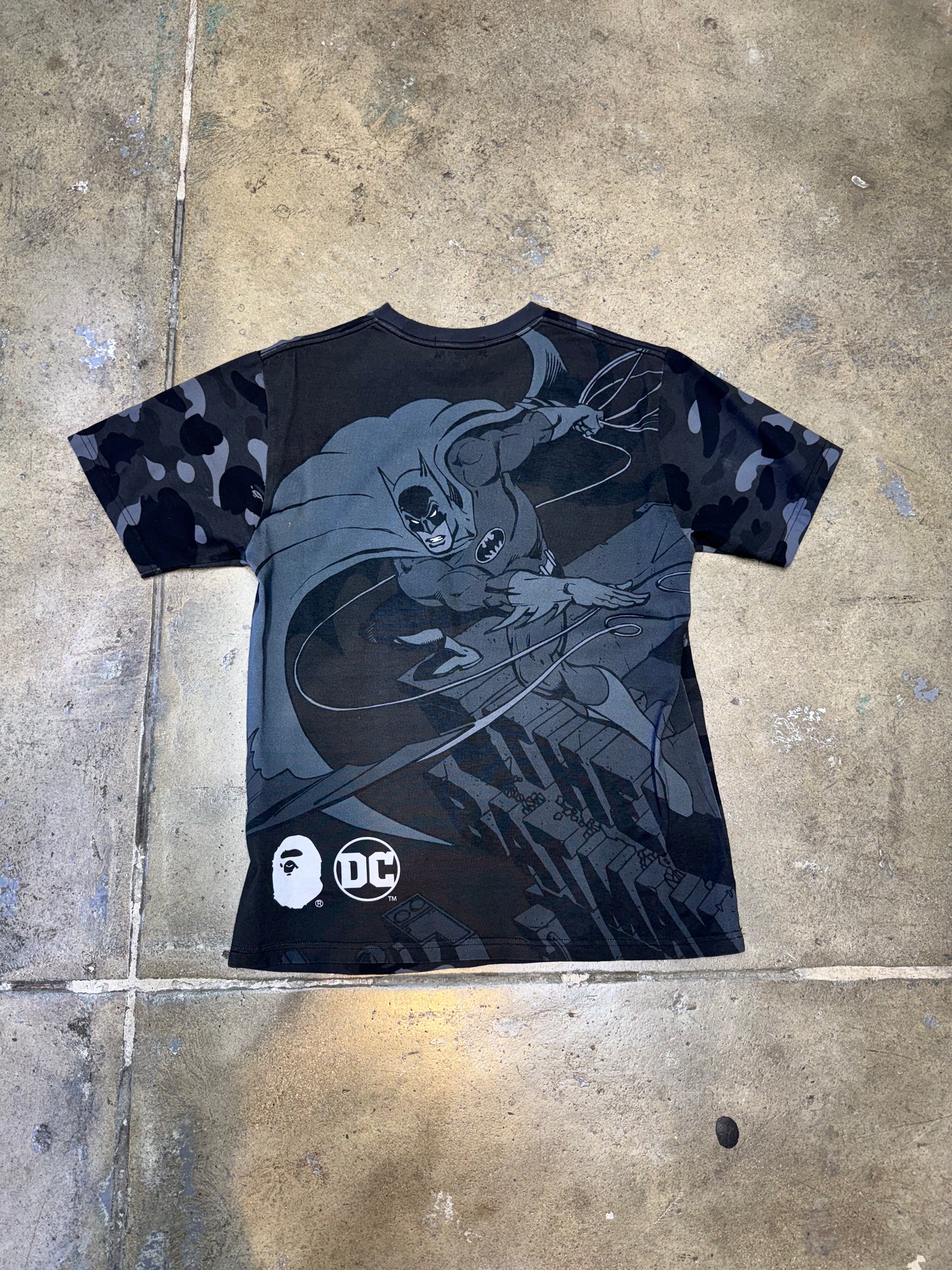 Bape Batman T Shirt Black Camo M