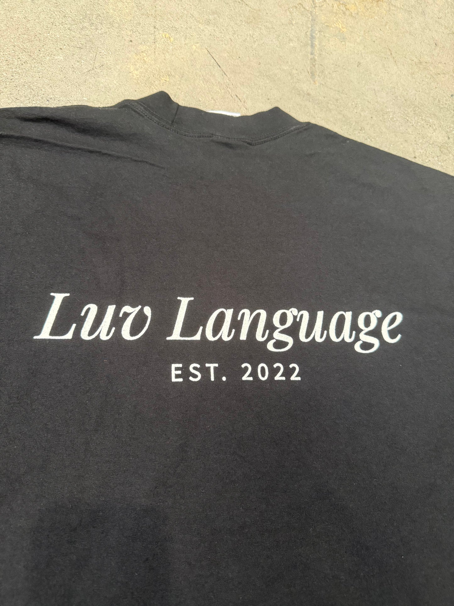 Luv Language 3 Year Anniversary Oversize T-Shirt Black