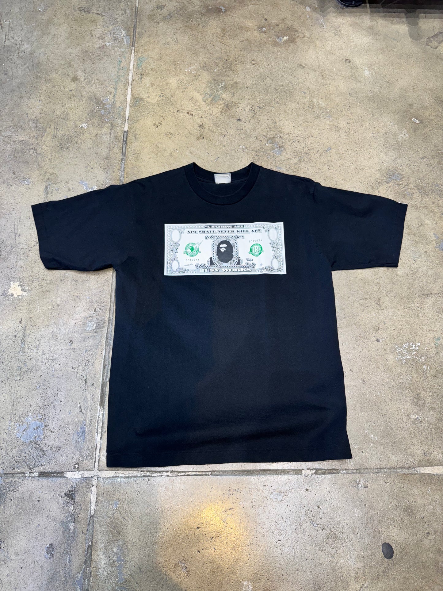 Bape Busy Works Dollar T Shirt Black S