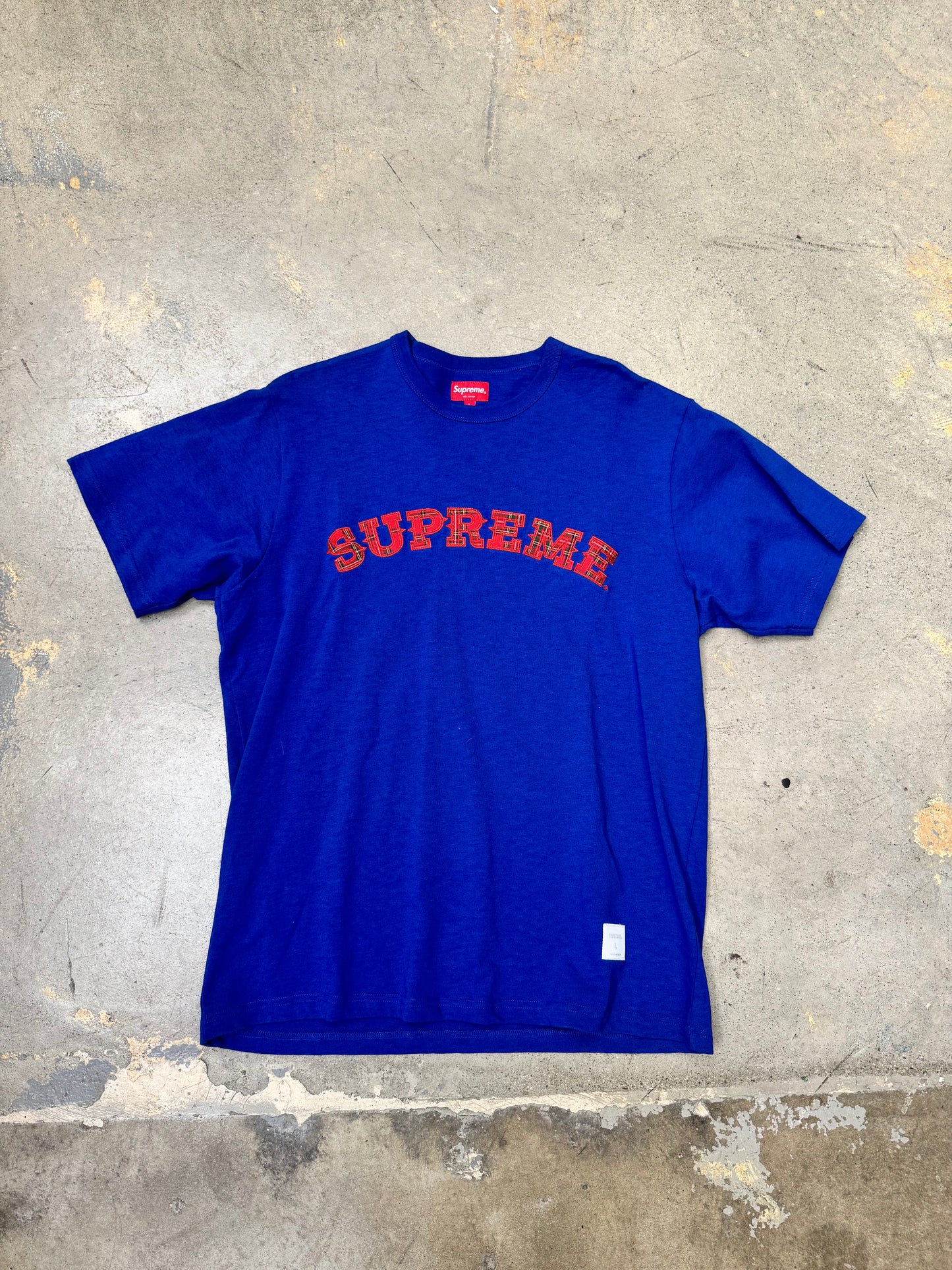 Supreme Arch Logo T Shirt Blue