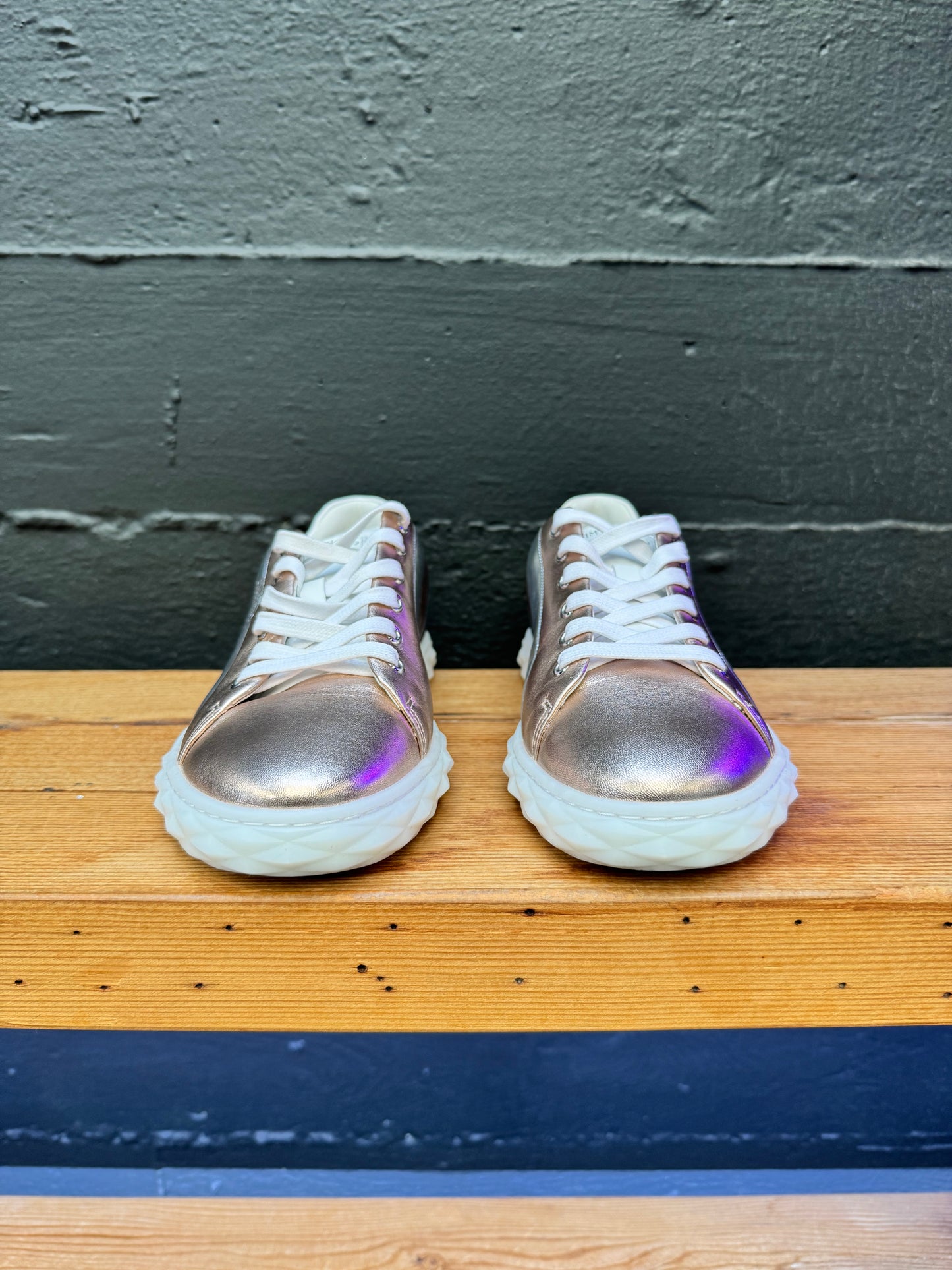 Jimmy Choo Diamond Light Low Sneakers (Pre-Owned) (Size 41, 8 or 8.5M)