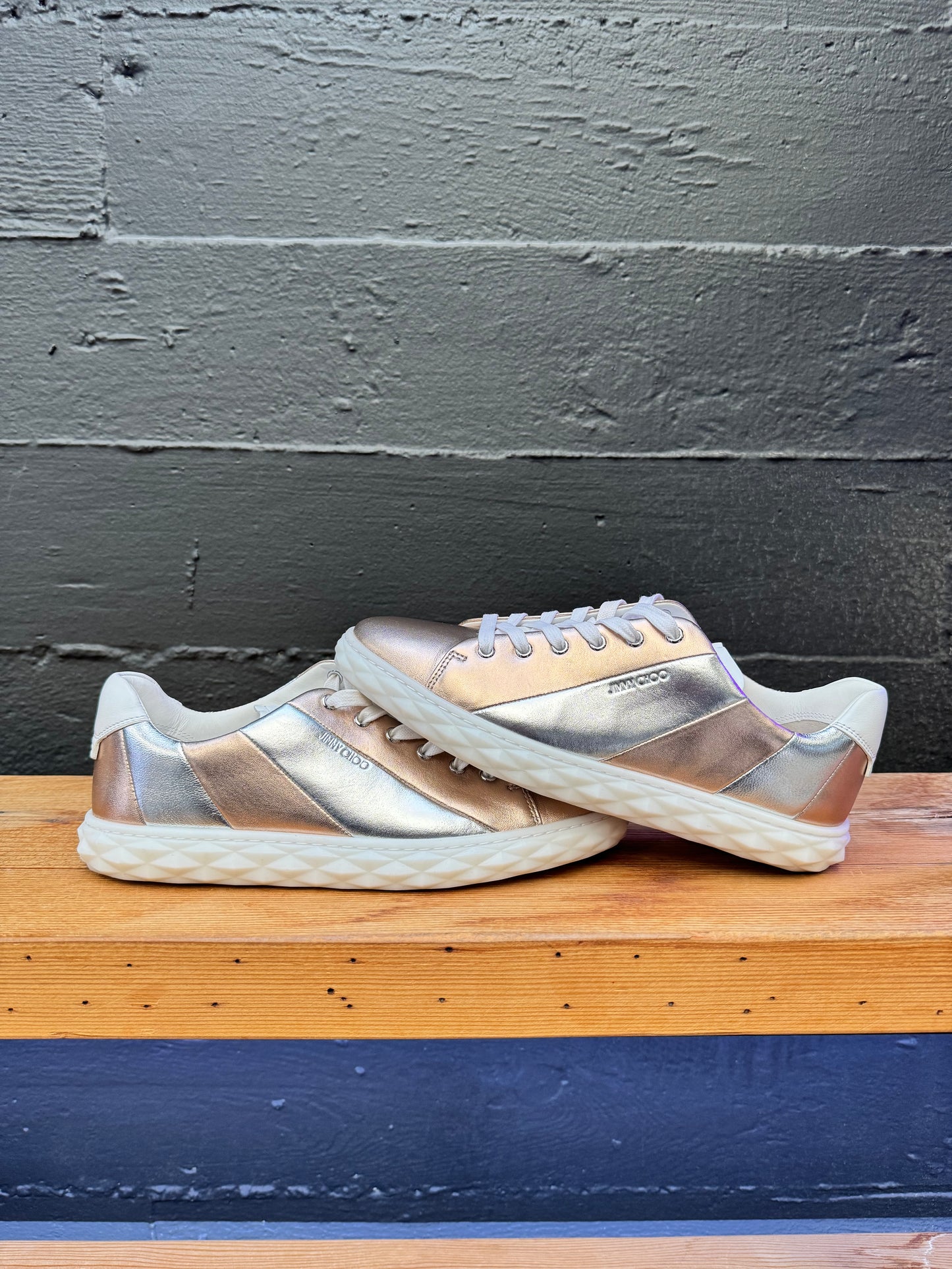 Jimmy Choo Diamond Light Low Sneakers (Pre-Owned) (Size 41, 8 or 8.5M)