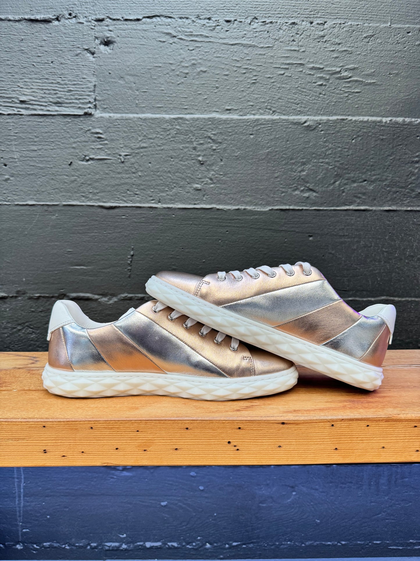 Jimmy Choo Diamond Light Low Sneakers (Pre-Owned) (Size 41, 8 or 8.5M)