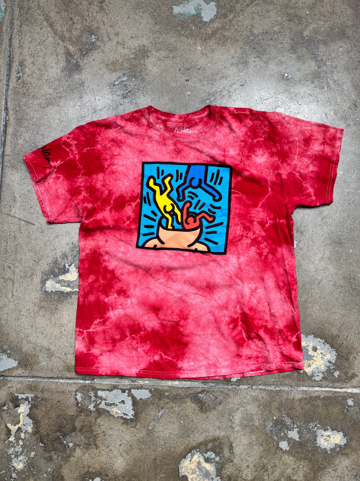 Keith Haring T Shirt Red L