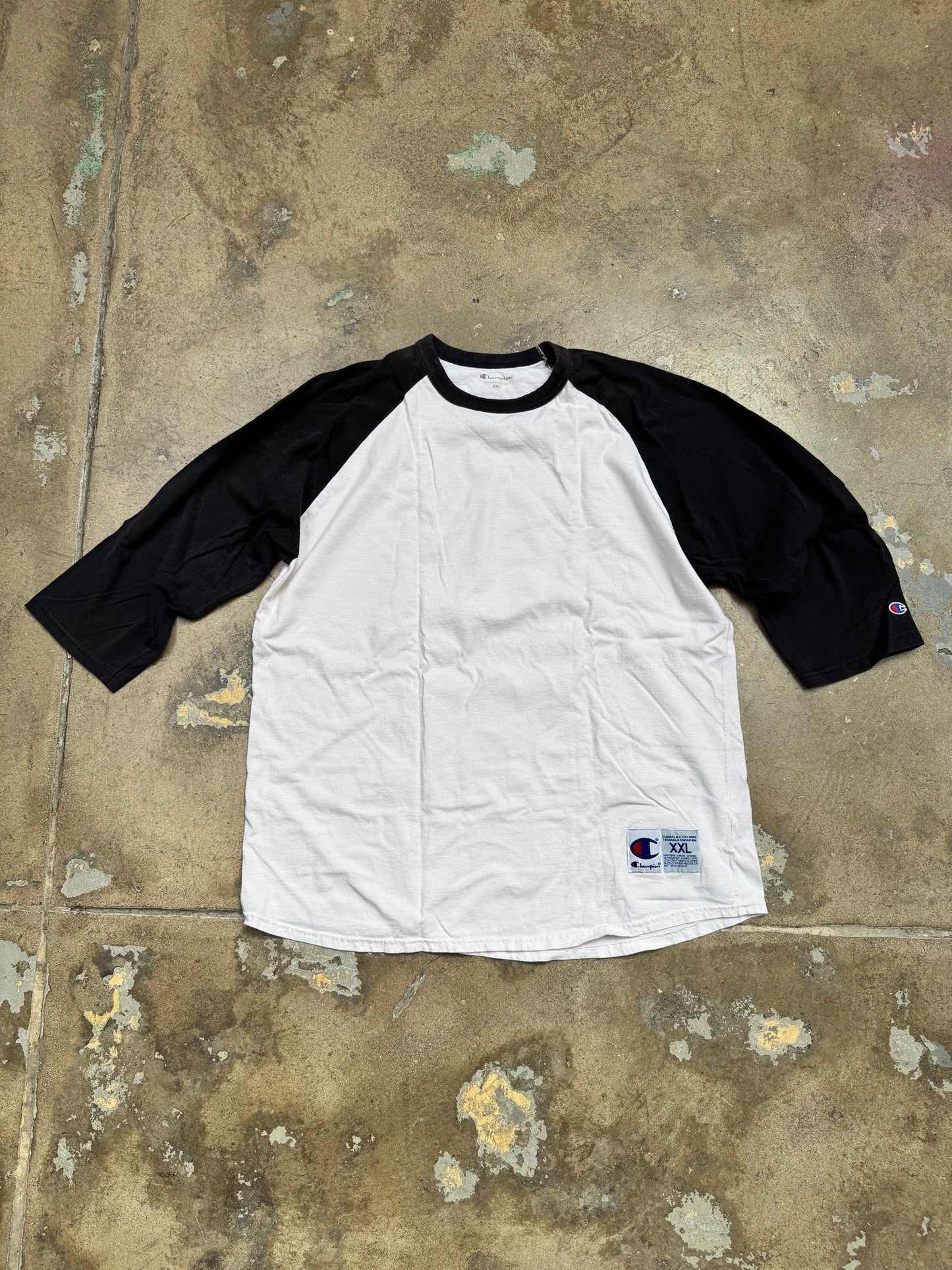 Champion Baseball T Shirt White/Black XXL