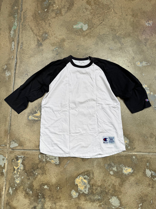 Champion Baseball T Shirt White/Black XXL