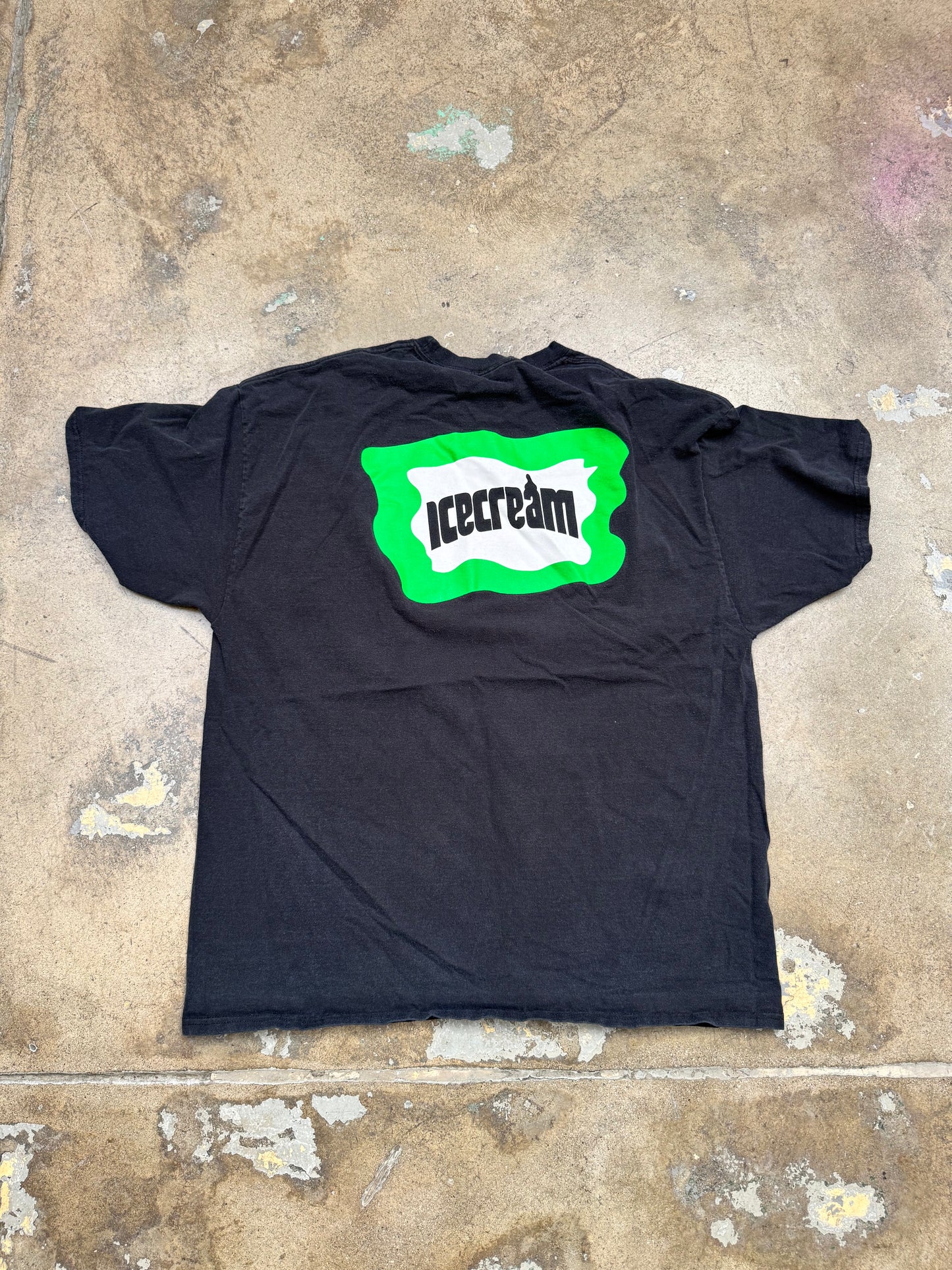 Ice Cream Running Dog T Shirt Black XL