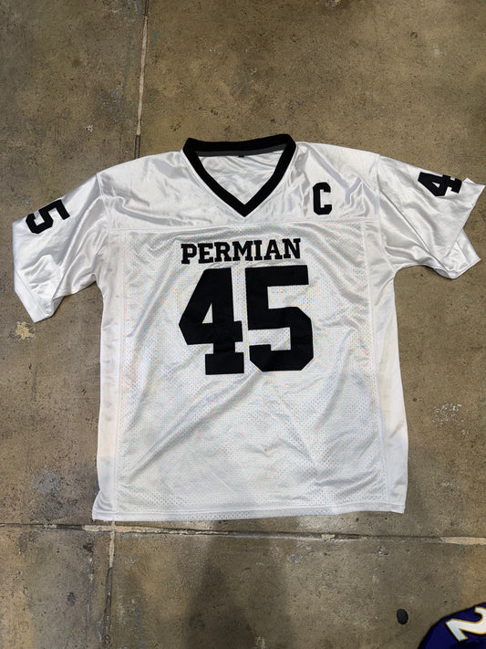 Friday Night Lights "Boobie Miles" Football Jersey White/Black XL (Used)