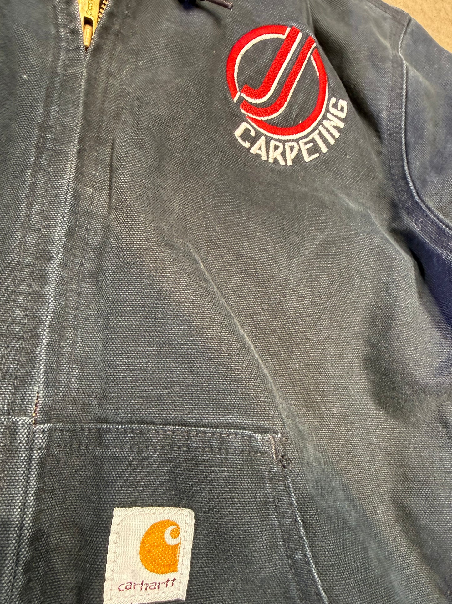 Vintage Carhartt Hooded Workwear Carpeting Jacket Small (Used)