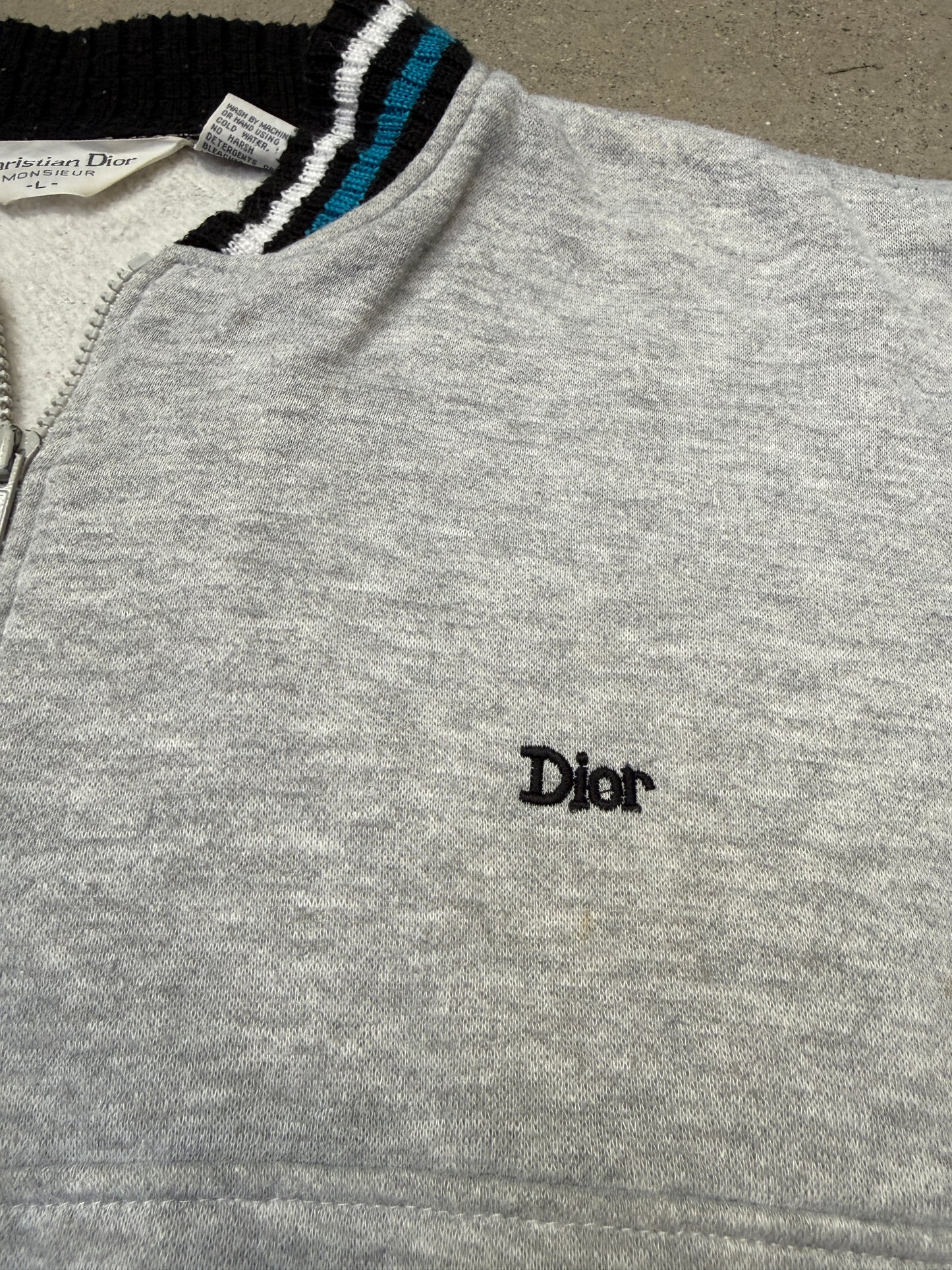 Christian Dior Monsieur Track Jacket Grey/Black/Blue Large (Pre-Owned)