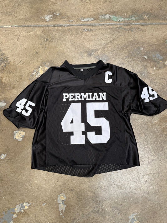 Friday Night Lights "Boobie Miles" Cropped Football Jersey Black Large (Used)