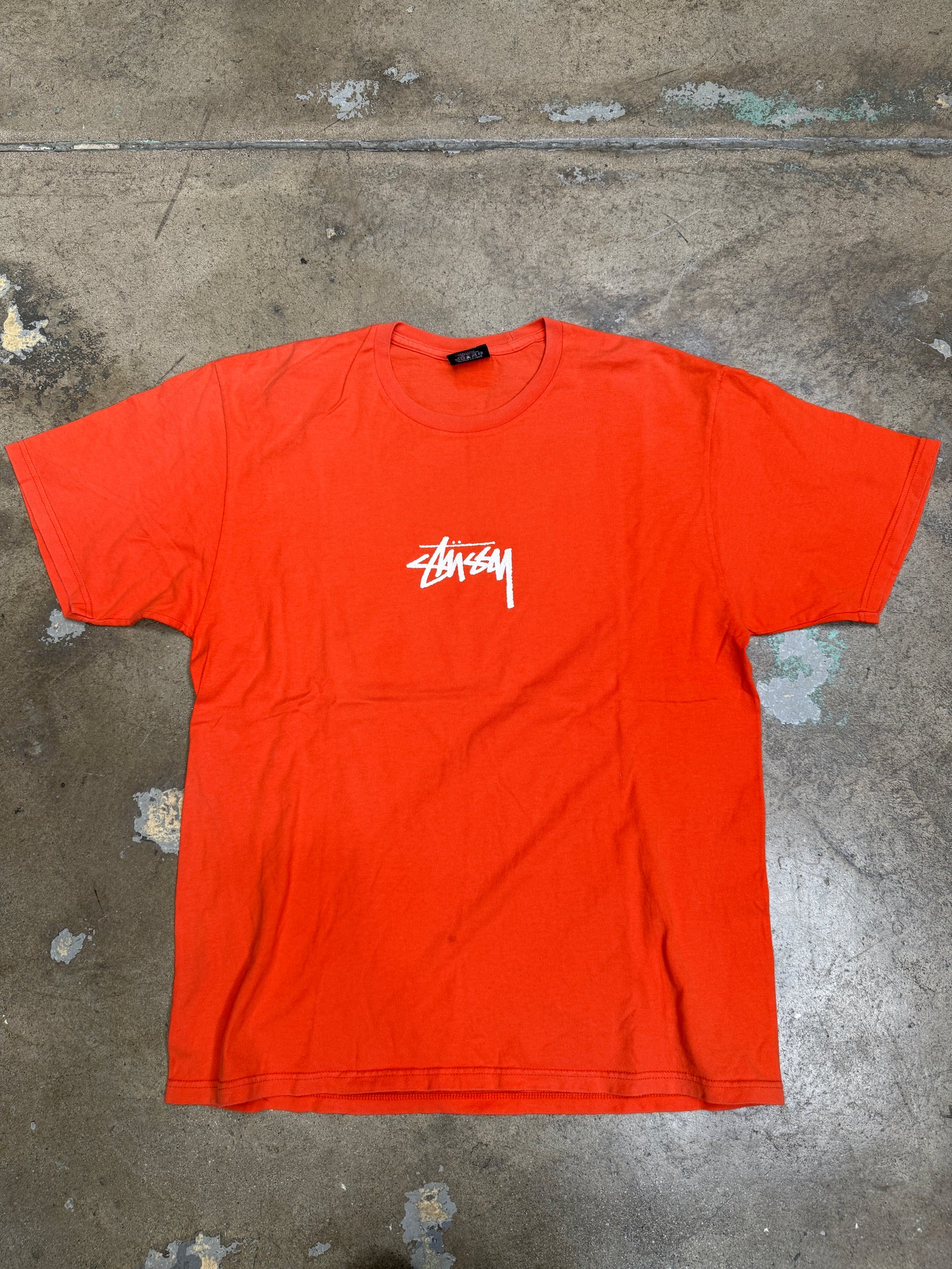Vintage Stussy Center Logo Orange Large (Pre-Owned)