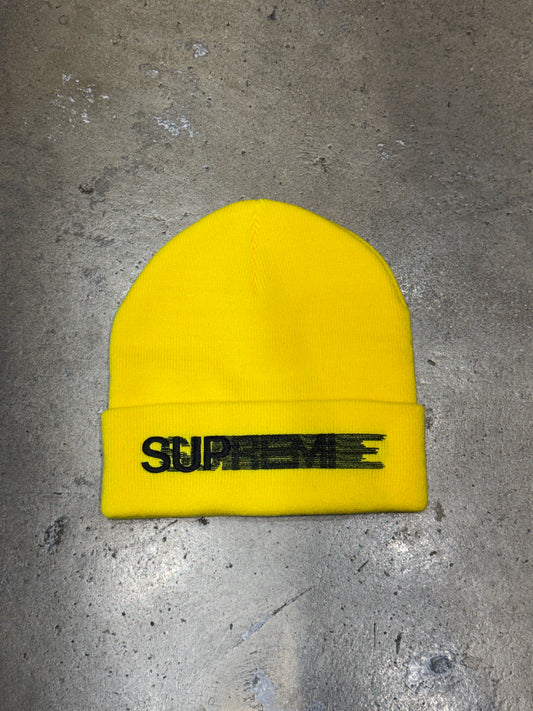 Supreme Motion Logo Beanie Yellow