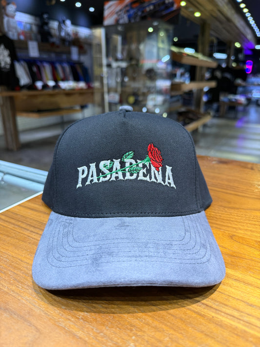 Wolf Collection Pasadena Rose Suede Brim Snapback Black/Grey