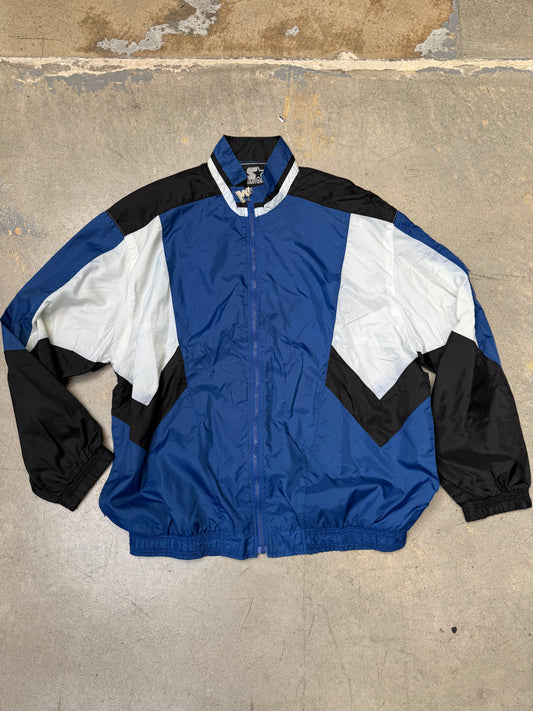 Vintage Starter Windbreaker Zip-Up Jacket Blue/Black XL (Pre-Owned)