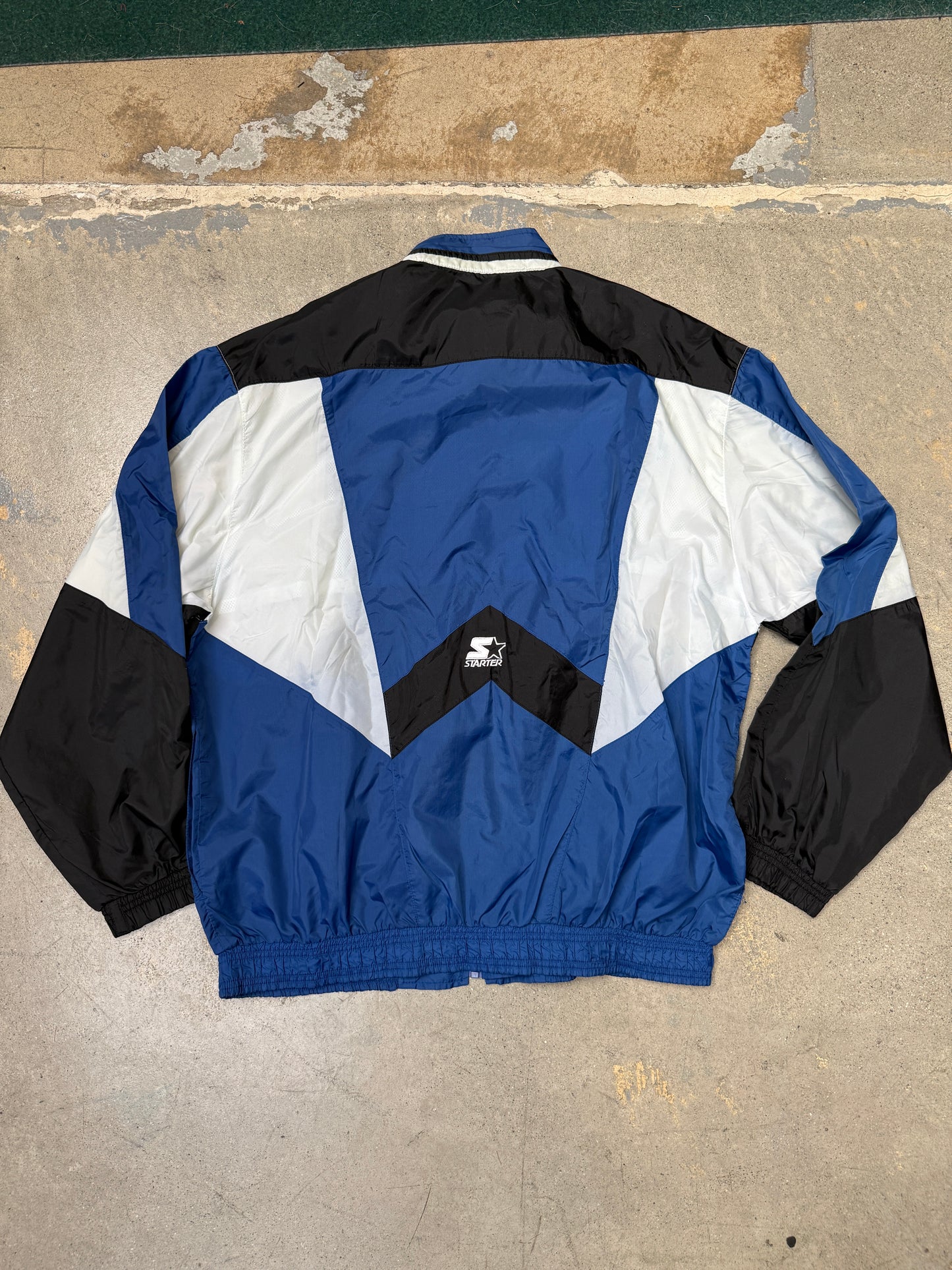 Vintage Starter Windbreaker Zip-Up Jacket Blue/Black XL (Pre-Owned)
