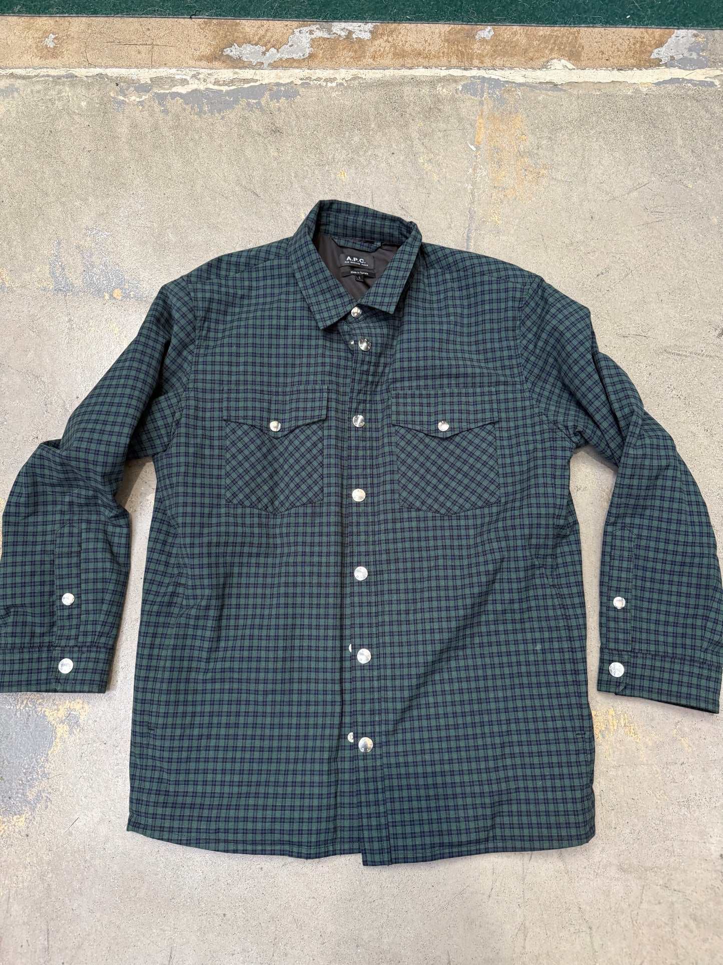 APC. Sammy Jacket Plaid Green Large (Pre-Owned)
