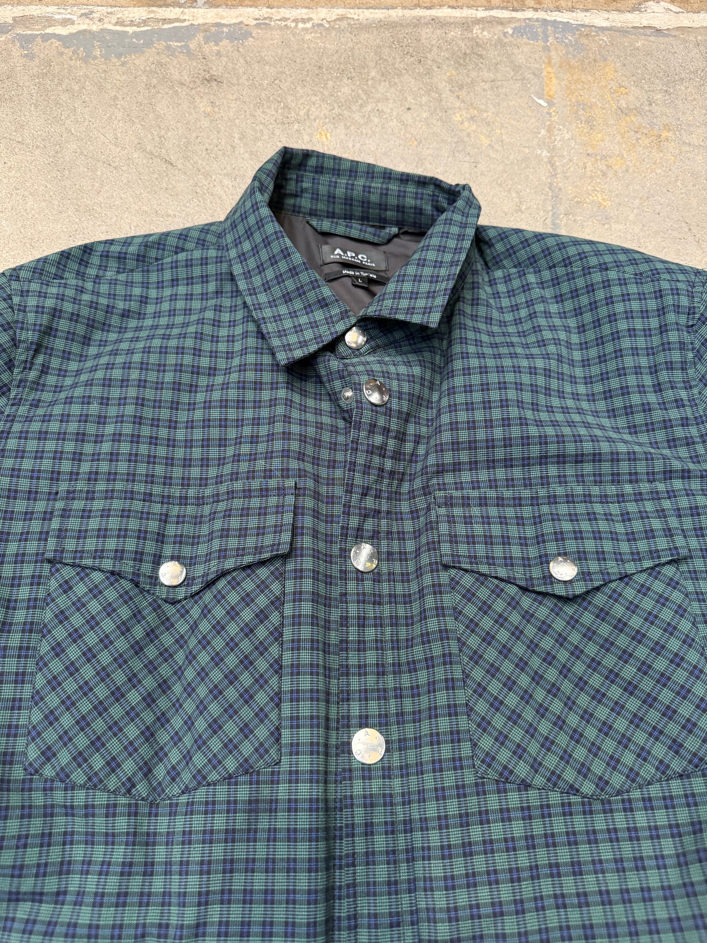 APC. Sammy Jacket Plaid Green Large (Pre-Owned)