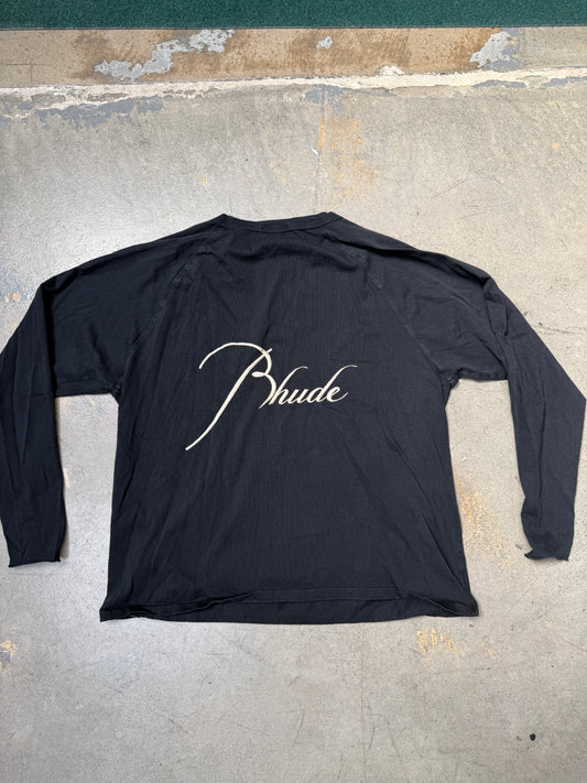 Rhude Logo Long-Sleeve T-Shirt Black Small (Pre-Owned)