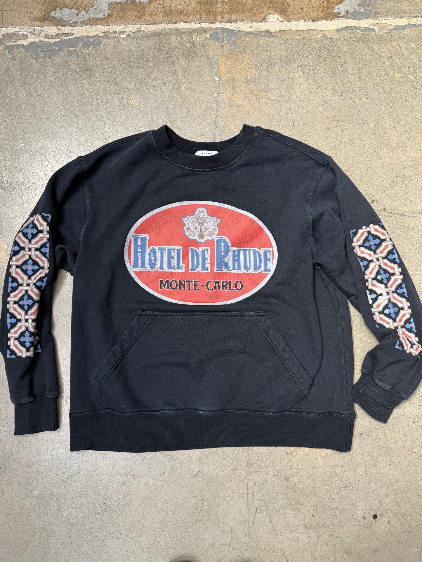Rhude Hotel De Rhude Crewneck Vintage Black Small (Pre-Owned)