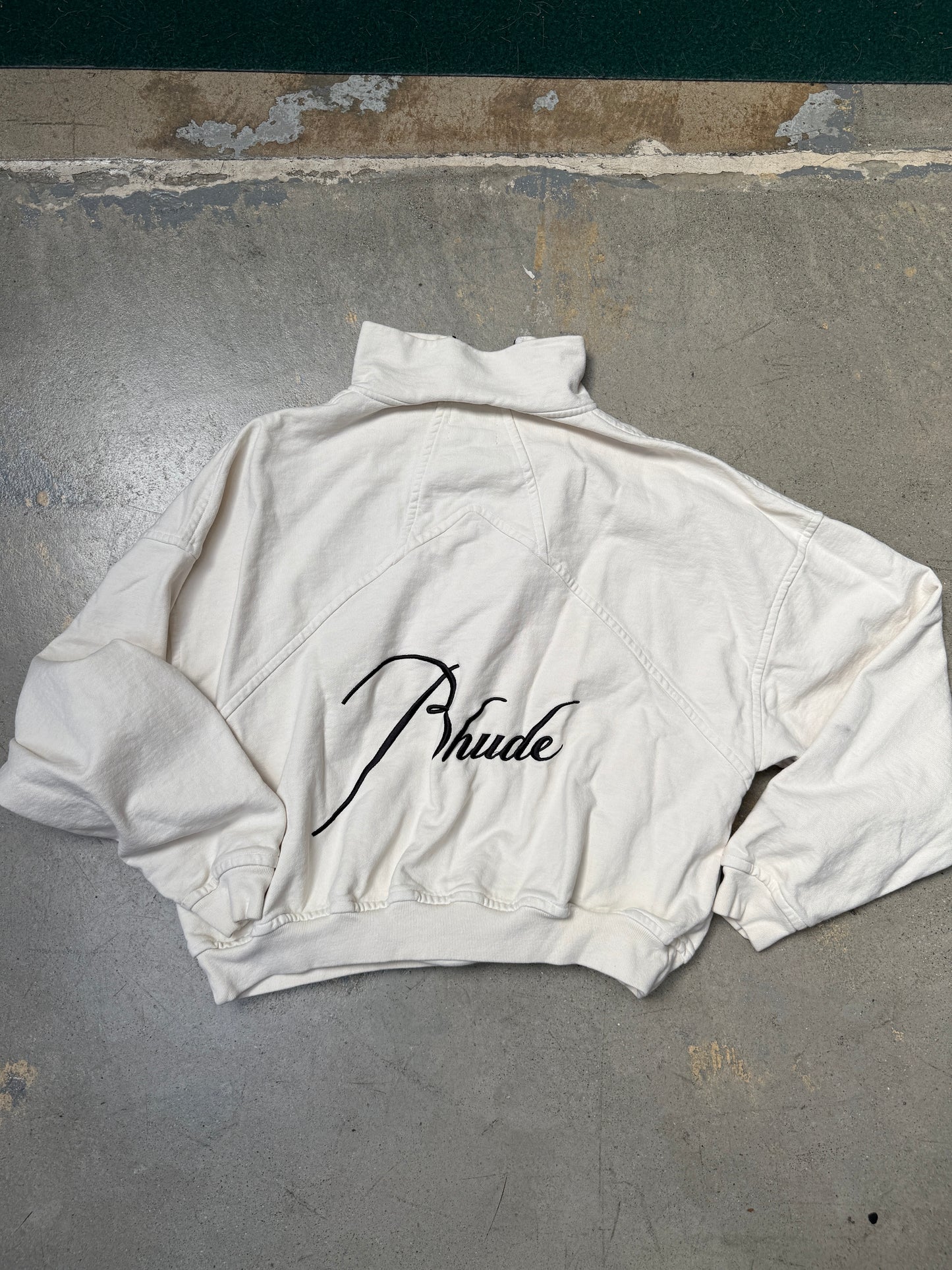 Rhude Logo Quarter-Zip Crewneck White XS (Pre-Owned)