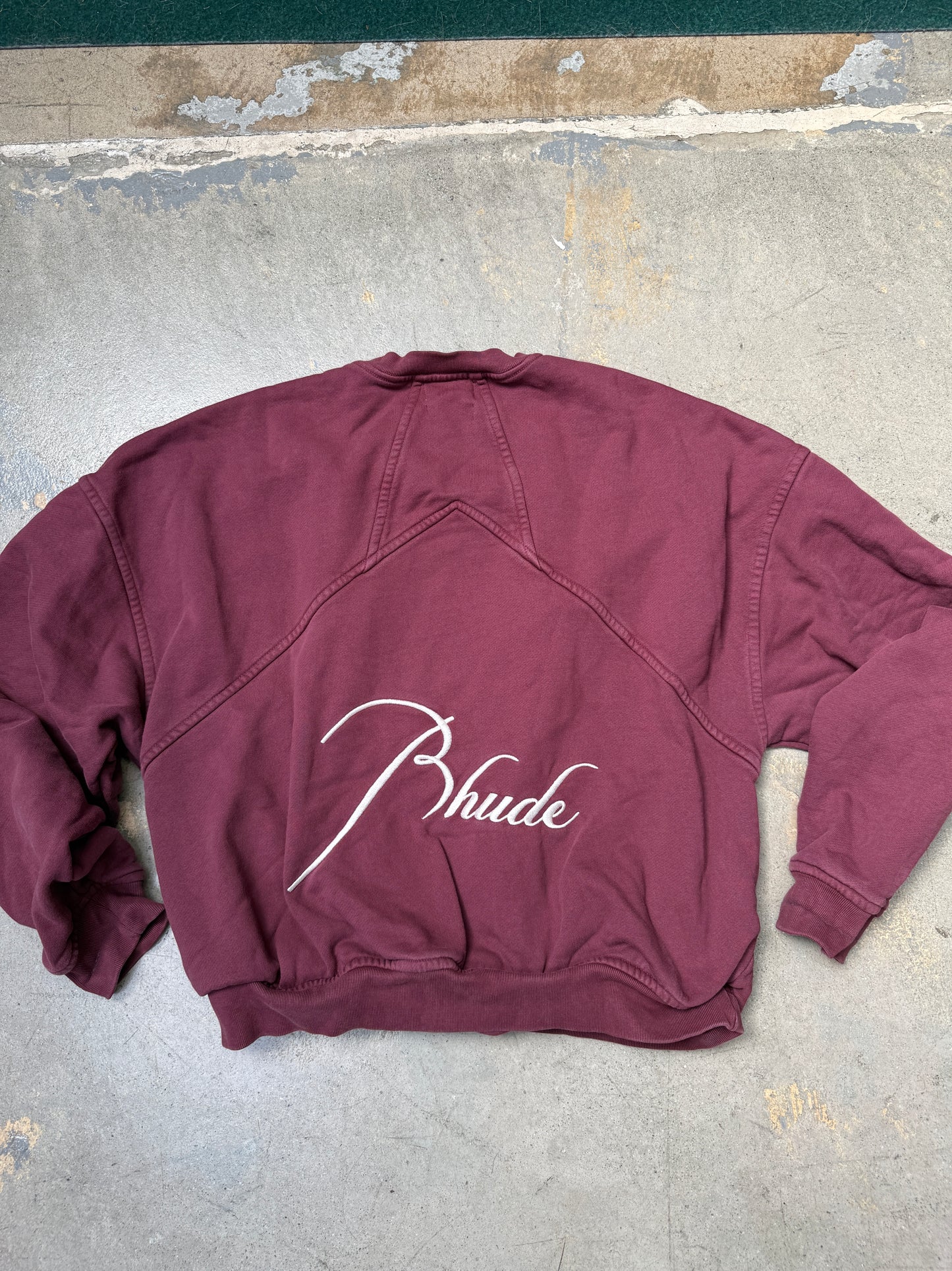 Rhude Logo Crewneck Burgundy Small (Pre-Owned)