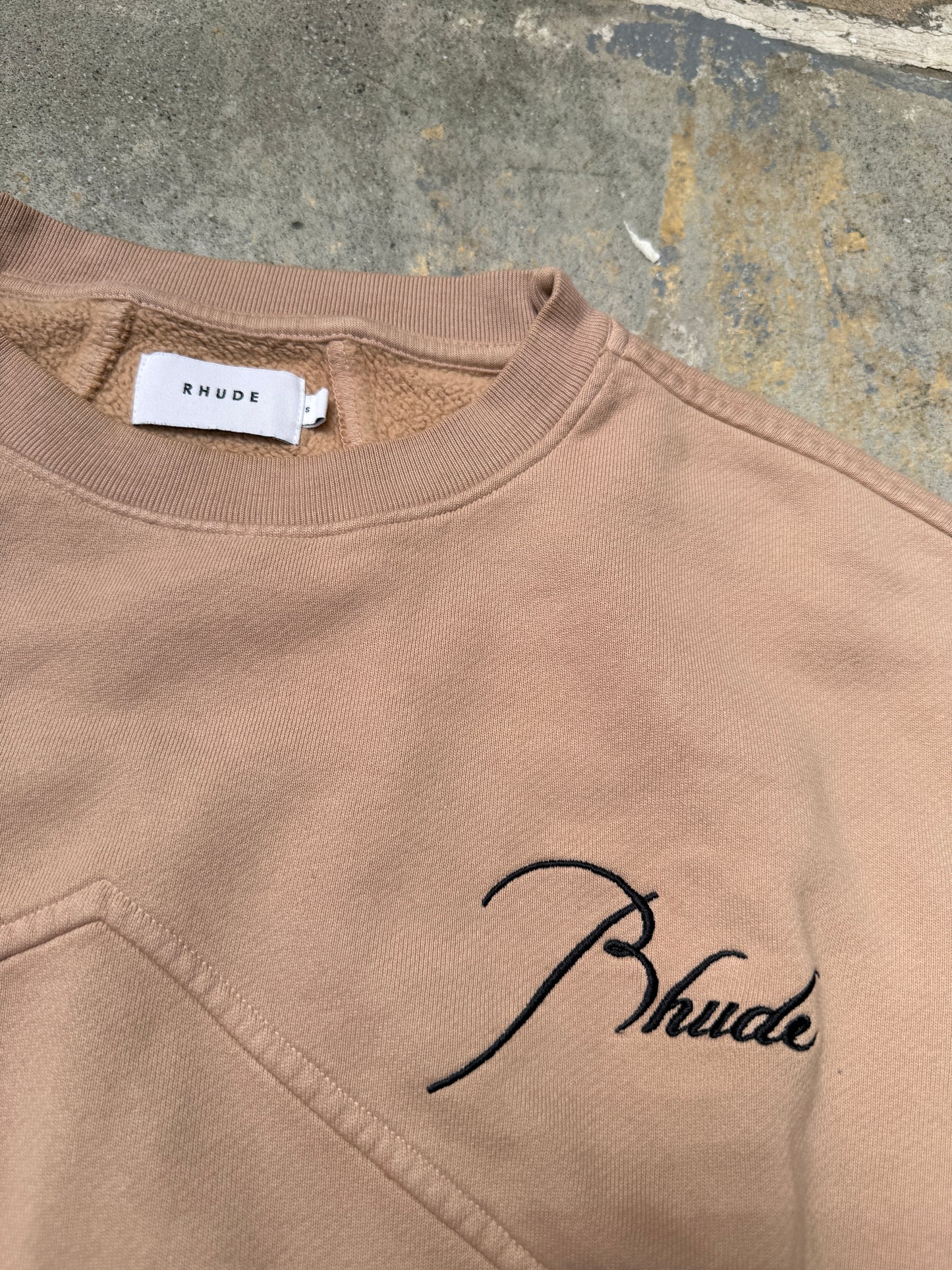 Rhude Logo Crewneck Tan Small (Pre-Owned)