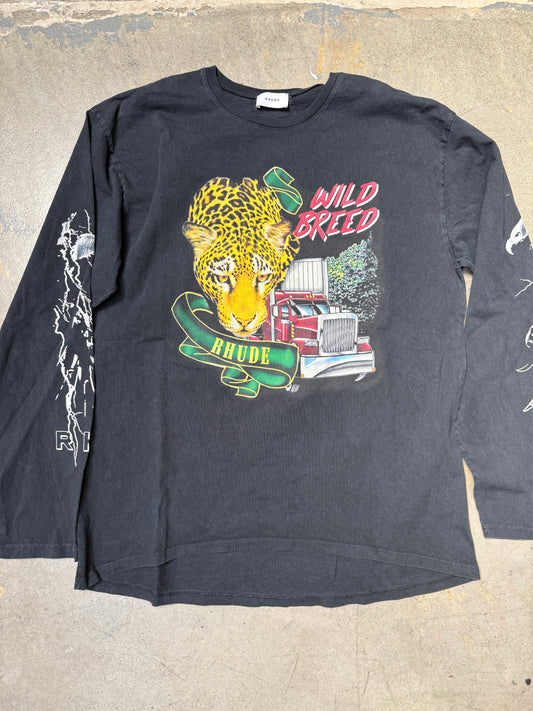 Rhude Wild Breed Long-Sleeve T-Shirt Black 2XL (Pre-Owned)
