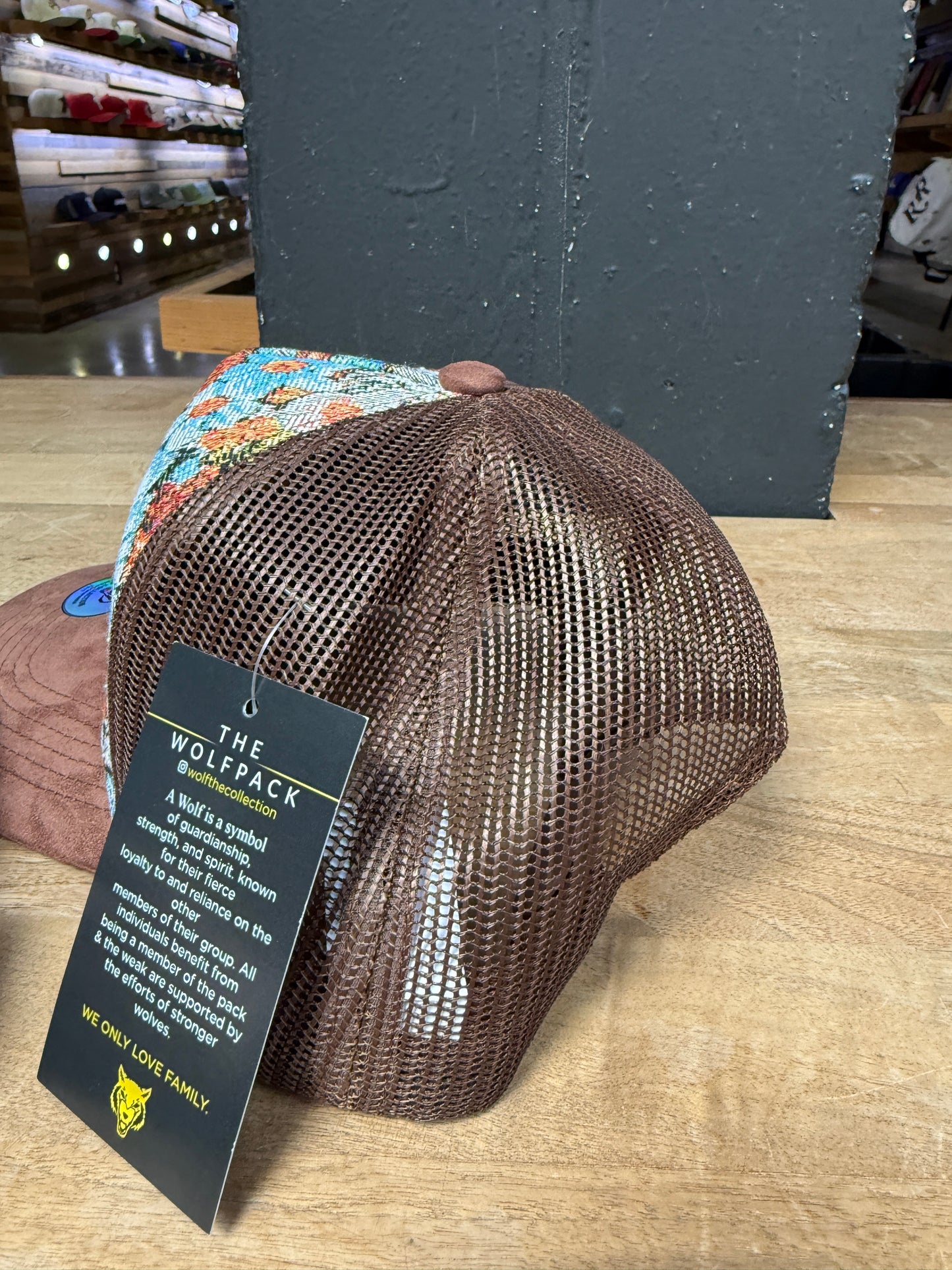 Wolf Collection Pasadena Rose Club Jacquard Print Trucker Brown