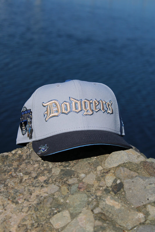 New Era 5950 LA Dodgers Back to Back Champions "B.I.F" Grey/Graphite