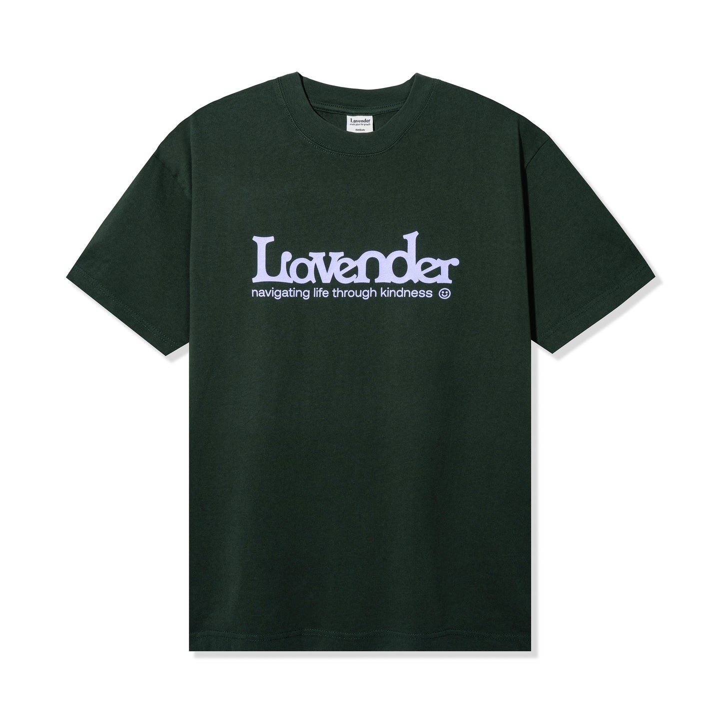 Lavender "Be Kind To Yourself" Washed T-Shirt Forest Green