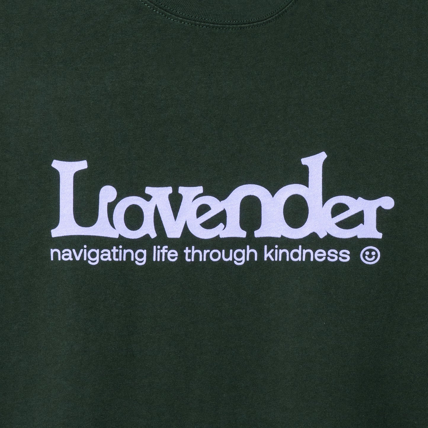 Lavender "Be Kind To Yourself" Washed T-Shirt Forest Green