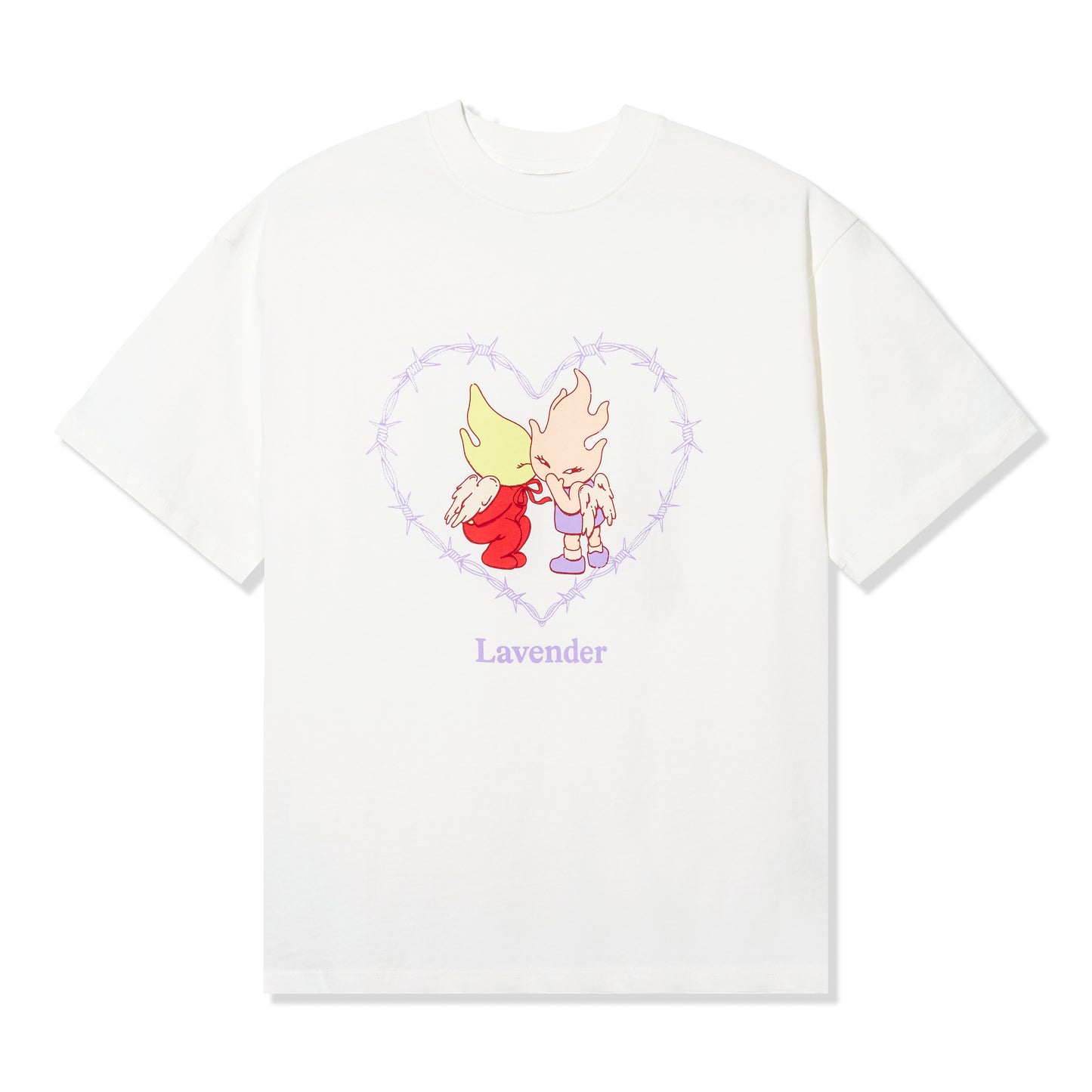 Lavender Proud Of You Heart T-Shirt White