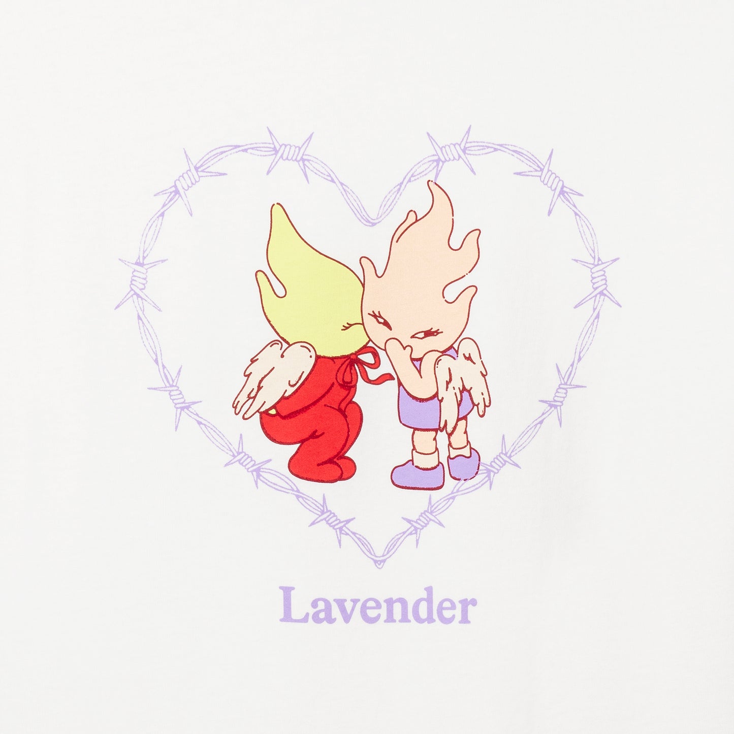 Lavender Proud Of You Heart T-Shirt White