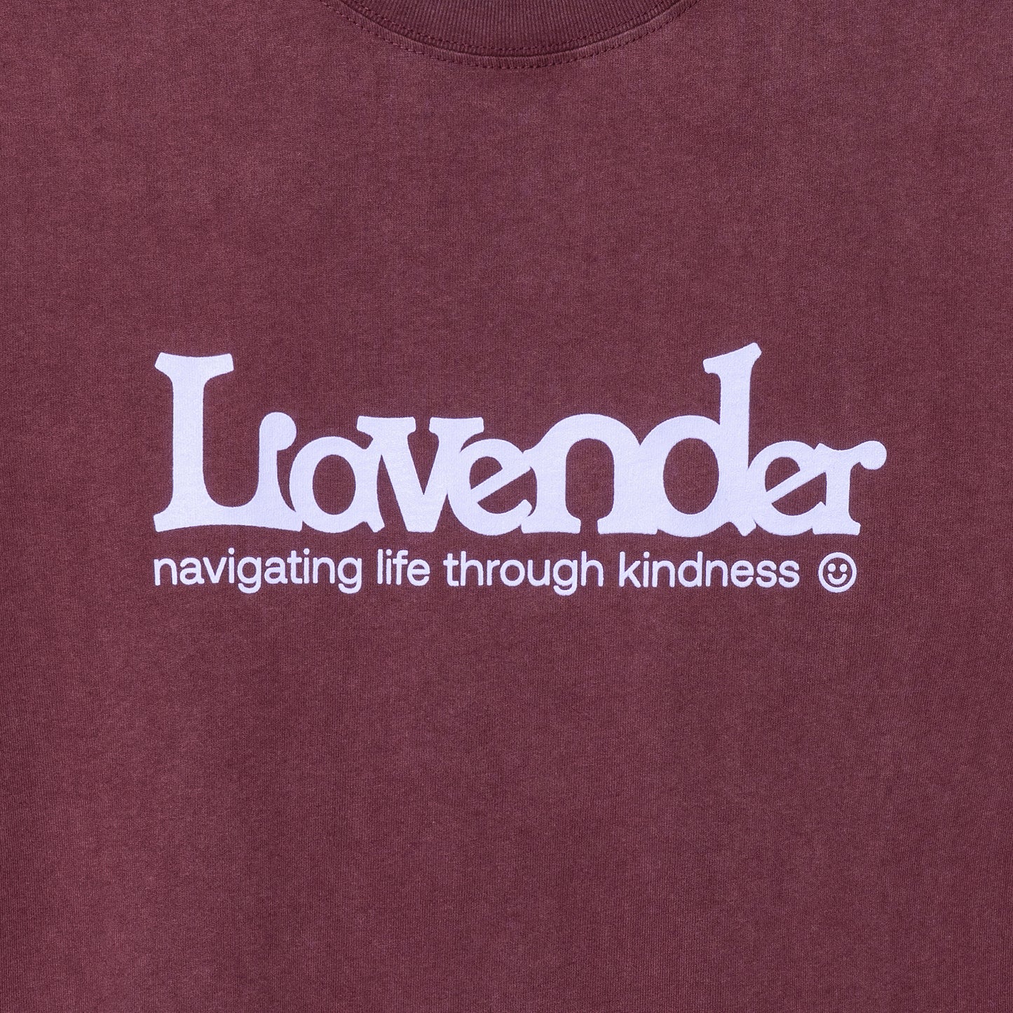 Lavender "Be Kind To Yourself" T-Shirt Washed Maroon