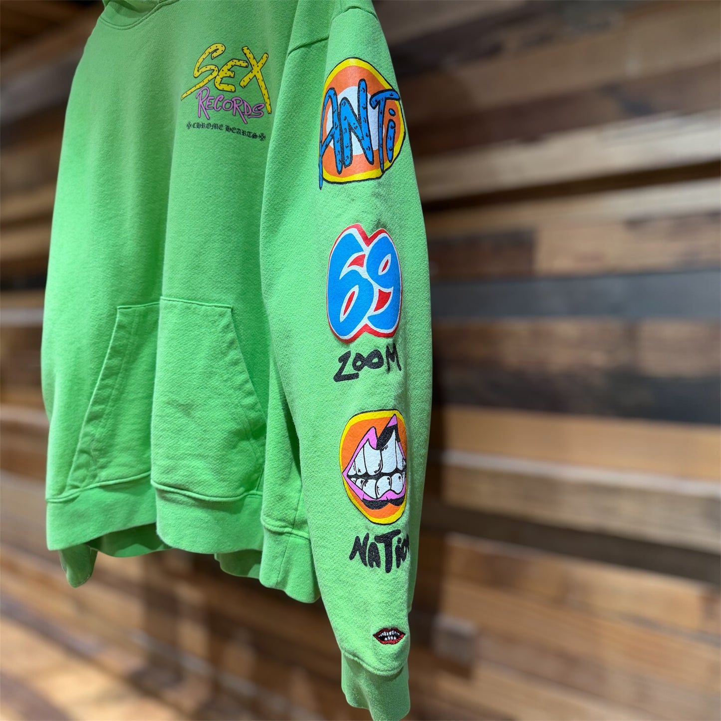 Chrome Hearts Sex Records Matty Boy Hoodie Green (Pre- Owned)