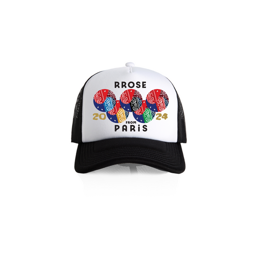 Rrose Yin-Yang Olympics Trucker Hat Black/White