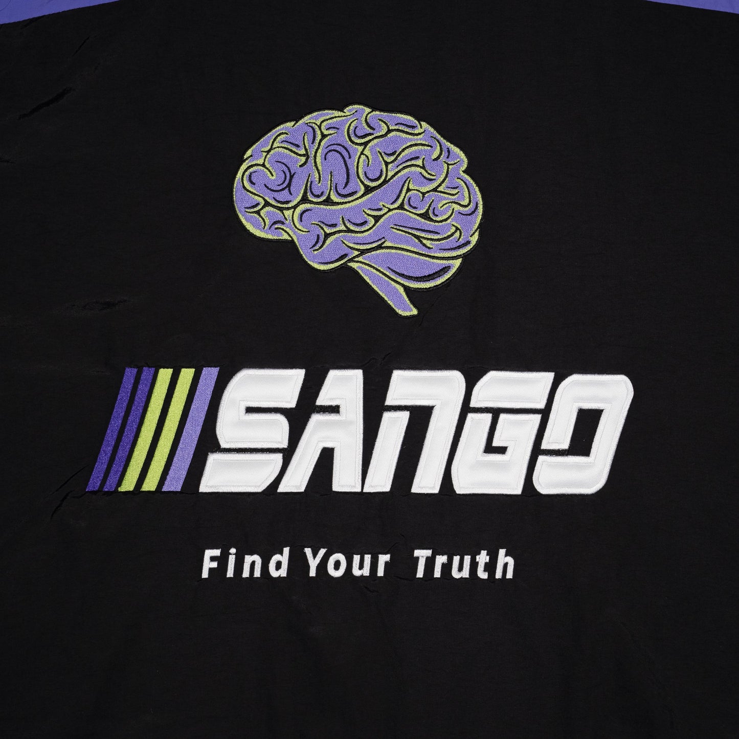 Sango 90's Team Jacket  Lavender Blue / Neon Lime / Midnight Black